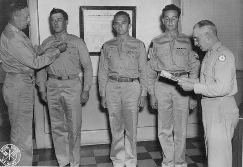 Receiving the Silver Star