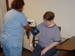 getting my blood pressure checked