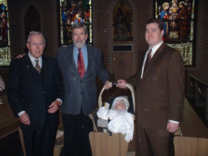Four Vans on christening day