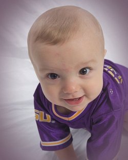 Baby Van in his Tiger shirt